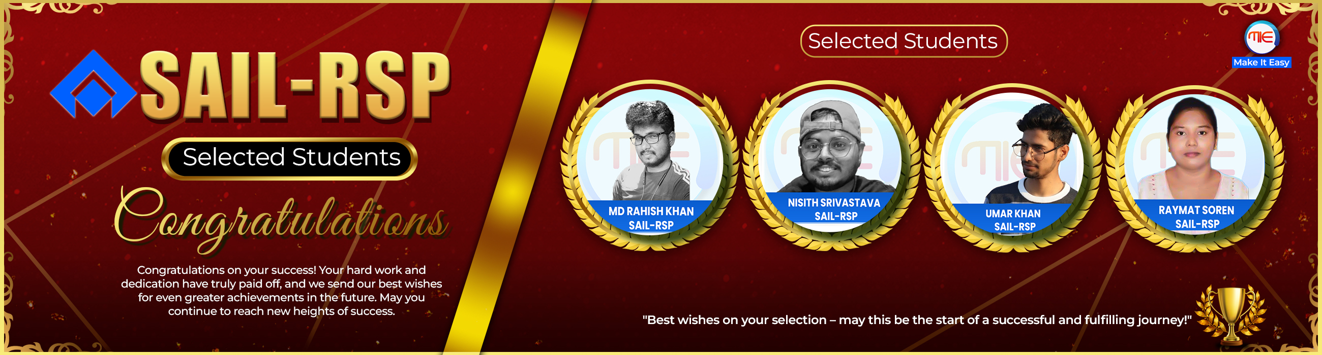 SAIL-RSP Selected Students